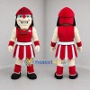 Custom Red and White Warrior Mascot Costume Adult Full Body Suit for Sports Events