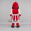 Custom Red and White Warrior Mascot Costume Adult Full Body Suit for Sports Events