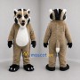 Custom Brown and Black Badger Mascot Costume Adult Full Body Suit for Wildlife Events