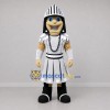 Custom White and Black Knight Mascot Costume Adult Full Body Suit for Medieval Festivals
