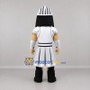 Custom White and Black Knight Mascot Costume Adult Full Body Suit for Medieval Festivals