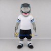 Custom Gray and White Shark Mascot Costume Adult Full Body Suit for Sports Events