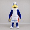 Custom Blue and White Bird Mascot Costume Adult Full Body Suit for Sports Events