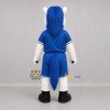 Custom White and Blue Horse Mascot Costume Adult Full Body Suit for Sports Events
