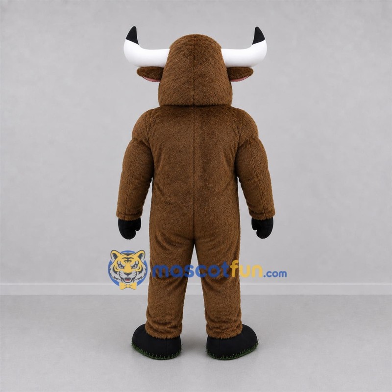 Custom Brown Bull Mascot Costume Adult Full Body Suit for Sports Events