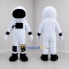Custom White and Black Astronaut Mascot Costume Adult Full Body Suit for Space Events