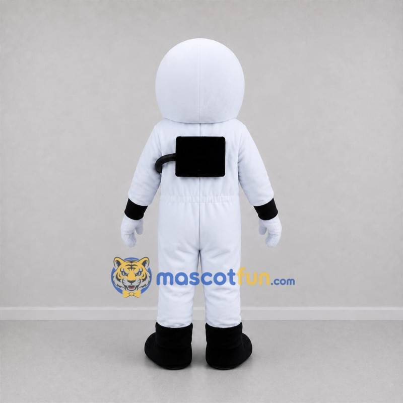 Custom White and Black Astronaut Mascot Costume Adult Full Body Suit for Space Events