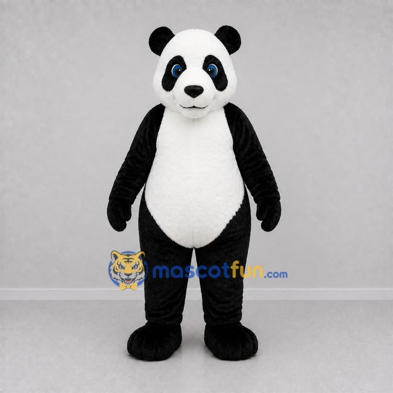 Custom Black and White Panda Mascot Costume Adult Full Body Suit for Zoo Events