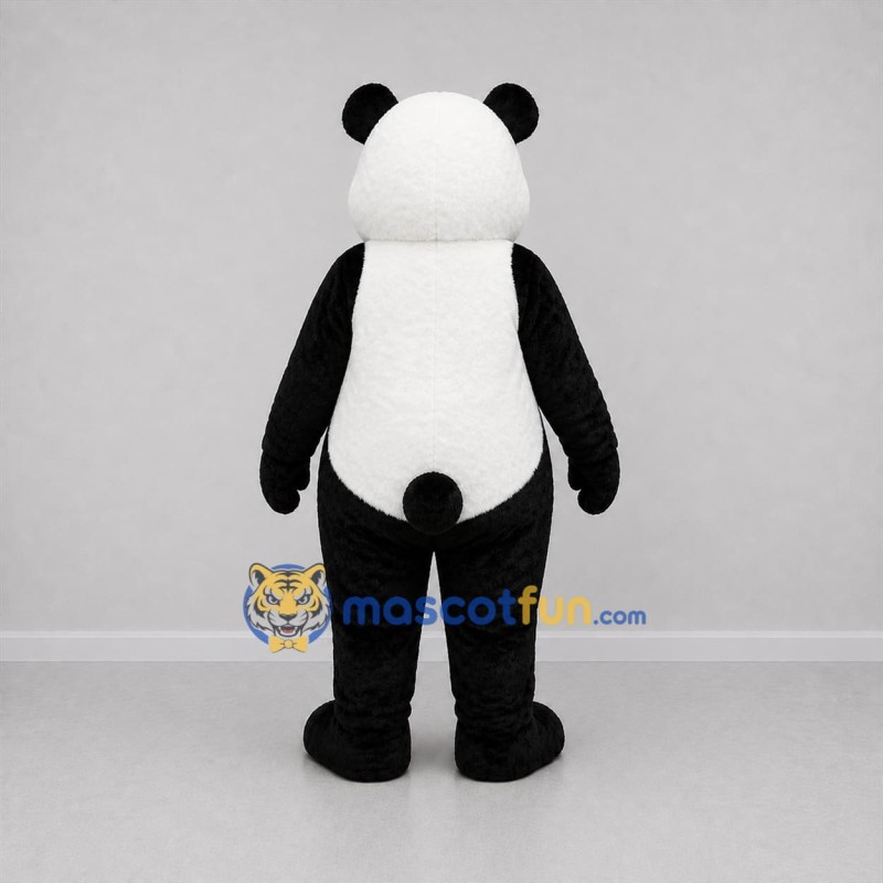 Custom Black and White Panda Mascot Costume Adult Full Body Suit for Zoo Events