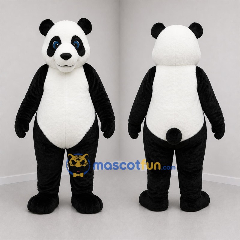 Custom Black and White Panda Mascot Costume Adult Full Body Suit for Zoo Events