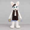 Custom White and Red Bunny Mascot Costume Adult Full Body Suit for Spring Events