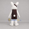 Custom White and Red Bunny Mascot Costume Adult Full Body Suit for Spring Events