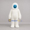 Custom White and Blue Yeti Mascot Costume Adult Full Body Suit for Winter Events