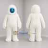 Custom White and Blue Yeti Mascot Costume Adult Full Body Suit for Winter Events