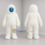 Custom White and Blue Yeti Mascot Costume Adult Full Body Suit for Winter Events