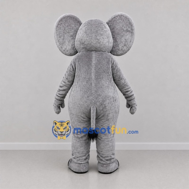 Custom Gray and Pink Elephant Mascot Costume Adult Full Body Suit for Zoo Events