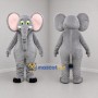 Custom Gray and Pink Elephant Mascot Costume Adult Full Body Suit for Zoo Events