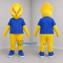 Custom Yellow and Blue Fantasy Character Mascot Costume Adult Full Body Suit for School Events