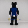 Custom Black and Blue Wolf Mascot Costume Adult Full Body Suit for Sports Events