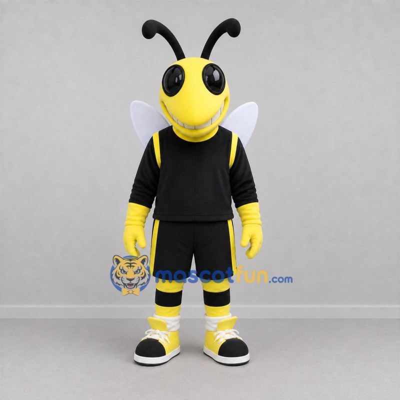 Custom Yellow and Black Bee Mascot Costume Adult Full Body Suit for Sports Events