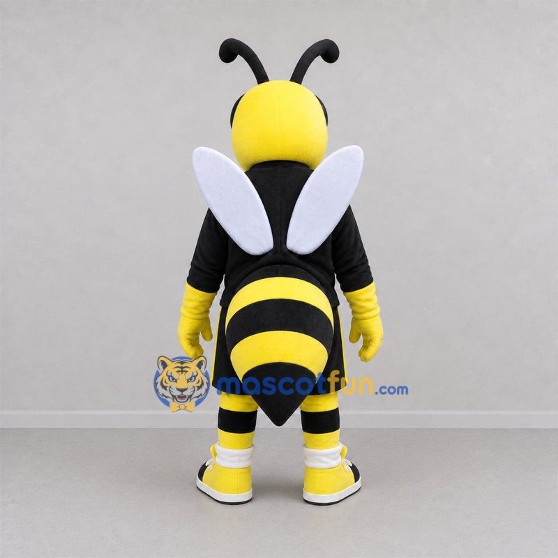 Custom Yellow and Black Bee Mascot Costume Adult Full Body Suit for Sports Events