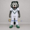 Custom Gray and White Lion Mascot Costume Adult Full Body Suit for Sports Events
