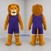 Custom Gold and Purple Lion Mascot Costume Adult Full Body Suit for Sports Events
