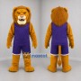 Custom Gold and Purple Lion Mascot Costume Adult Full Body Suit for Sports Events