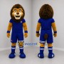 Custom Brown and Blue Lion Mascot Costume Adult Full Body Suit for Soccer Games