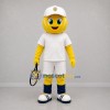 Custom Yellow and White Tennis Ball Player Mascot Costume Adult Full Body Suit for Tennis Events