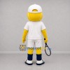 Custom Yellow and White Tennis Ball Player Mascot Costume Adult Full Body Suit for Tennis Events