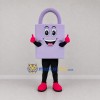 Custom Lavender and Pink Padlock Mascot Costume Adult Full Body Suit for Security Promotions