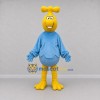 Custom Yellow and Blue Fantasy Bird Mascot Costume Adult Full Body Suit for Children's Events