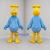 Custom Yellow and Blue Fantasy Bird Mascot Costume Adult Full Body Suit for Children's Events