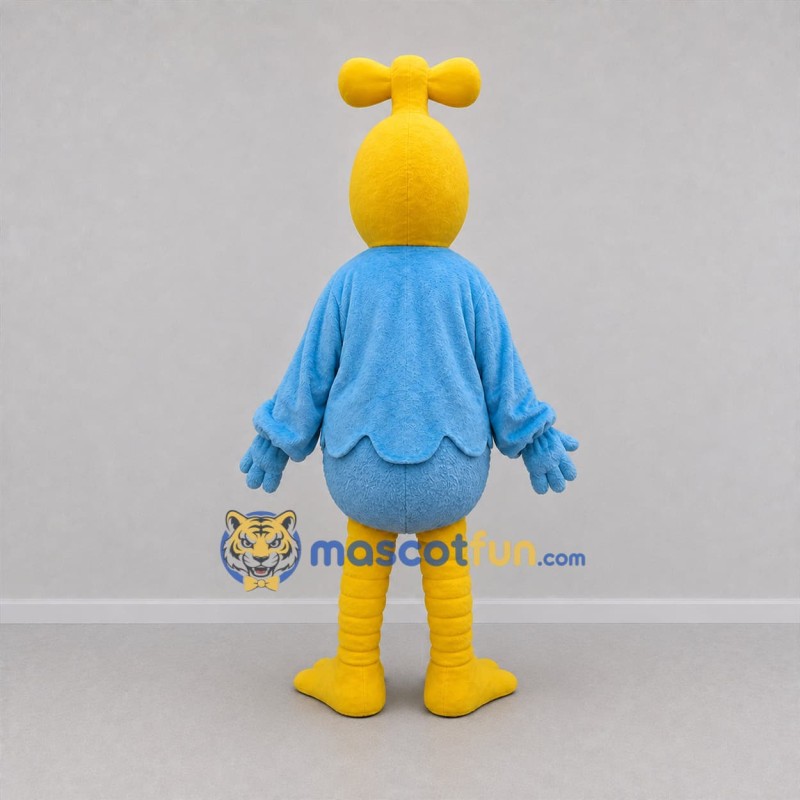 Custom Yellow and Blue Fantasy Bird Mascot Costume Adult Full Body Suit for Children's Events