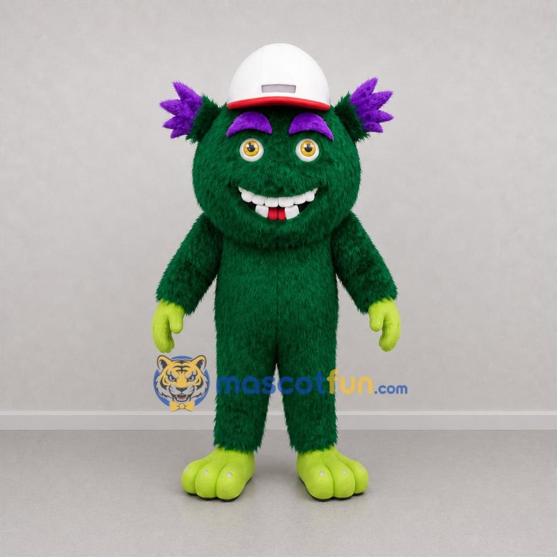 Custom Green and Purple Monster Mascot Costume Adult Full Body Suit for Birthday Parties