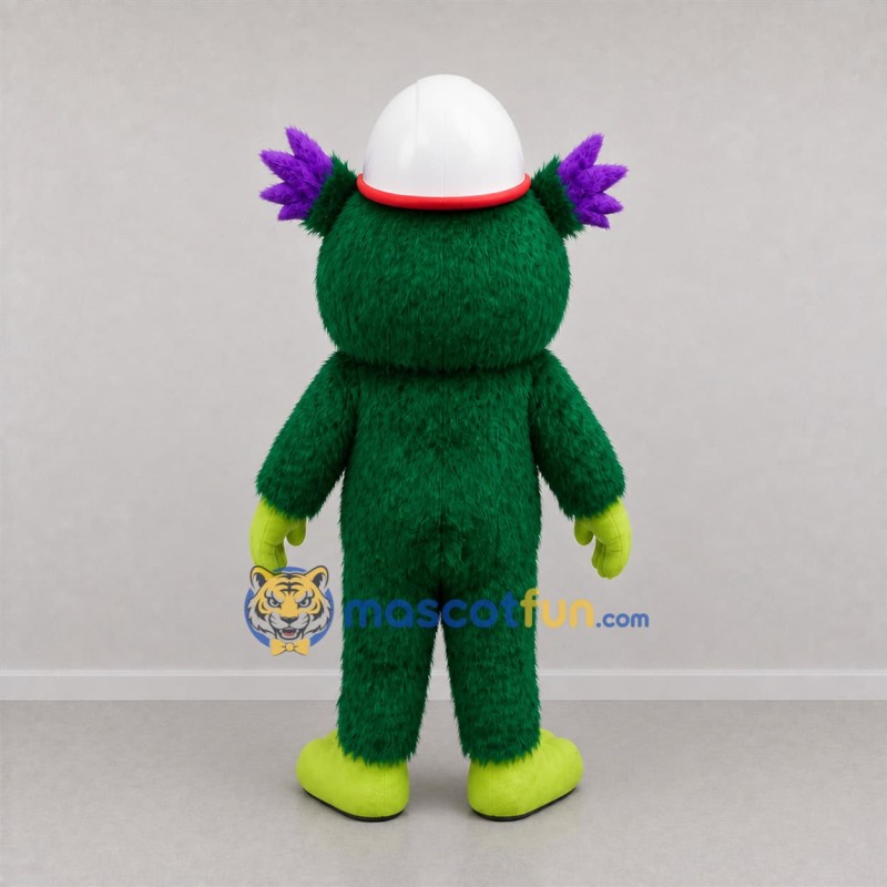 Custom Green and Purple Monster Mascot Costume Adult Full Body Suit for Birthday Parties