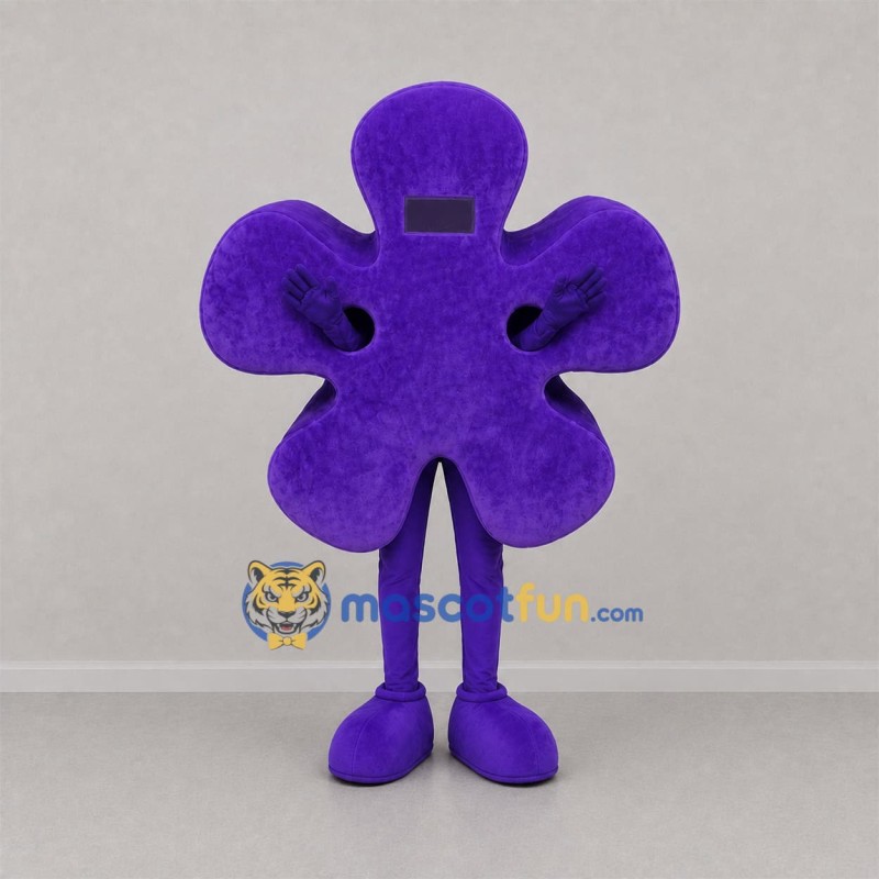 Custom Purple Flower Mascot Costume Adult Full Body Suit for Spring Events