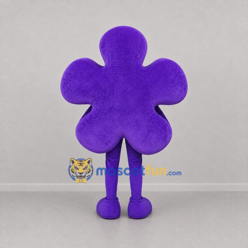 Custom Purple Flower Mascot Costume Adult Full Body Suit for Spring Events