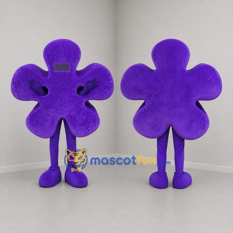 Custom Purple Flower Mascot Costume Adult Full Body Suit for Spring Events