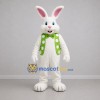 Custom White and Green Bunny Mascot Costume Adult Full Body Suit for Easter Events