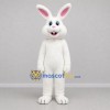 Custom White and Pink Bunny Mascot Costume Adult Full Body Suit for Spring Events