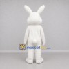 Custom White and Pink Bunny Mascot Costume Adult Full Body Suit for Spring Events