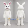 Custom White and Pink Bunny Mascot Costume Adult Full Body Suit for Spring Events