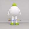 Custom White and Blue Eyeball Mascot Costume Adult Full Body Suit for Optical Store Promotions