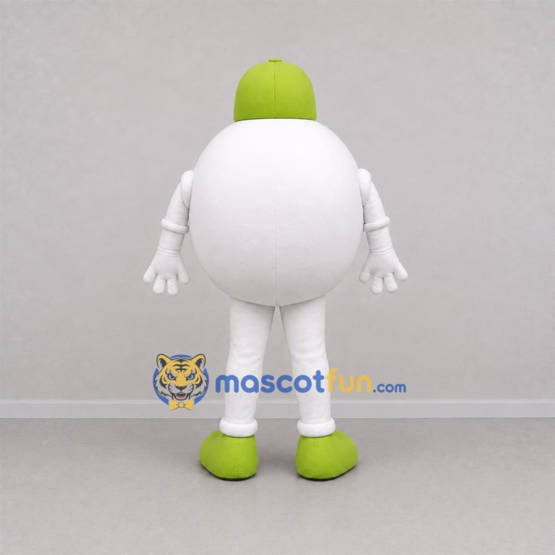 Custom White and Blue Eyeball Mascot Costume Adult Full Body Suit for Optical Store Promotions