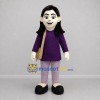 Custom Purple Woman Mascot Costume Adult Full Body Suit for Community Events