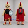 Custom Gold and Red Spartan Warrior Mascot Costume Adult Full Body Suit for Sports Events
