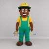 Custom Green and Yellow Farmer Mascot Costume Adult Full Body Suit for Farm Events