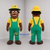 Custom Green and Yellow Farmer Mascot Costume Adult Full Body Suit for Farm Events